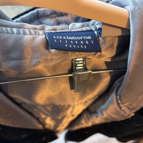 Liz Claiborne LIZSPORT Petite Black Coat - Picture 2 of 3